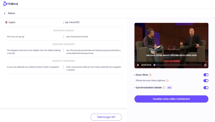 Vidnoz doublage video etape trois